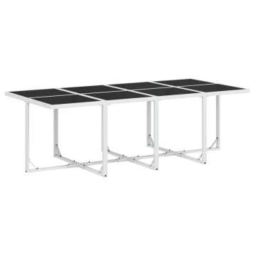 Set mobilier de grădină, 13 piese, cu perne, alb, textilenă - Img 3