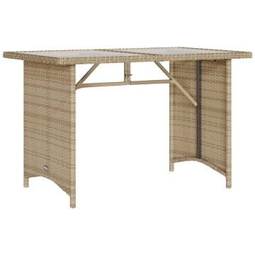 Set mobilier de grădină, 2 piese, cu perne, bej, poliratan - Img 8