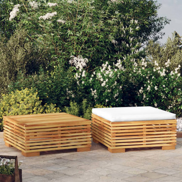 Set mobilier de grădină, 2 piese, lemn masiv de tec - Img 1