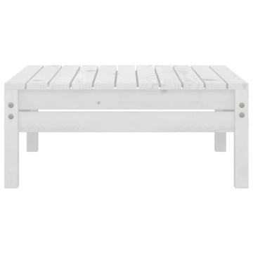Set mobilier de grădină, 3 piese, alb, lemn masiv de pin - Img 7