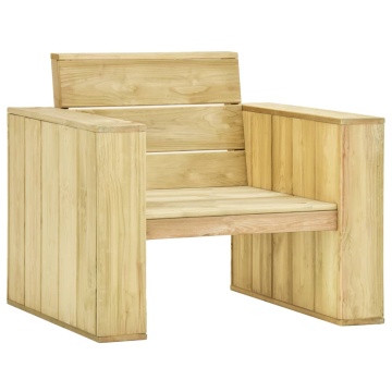 Set mobilier de grădină, 3 piese, lemn de pin tratat - Img 2