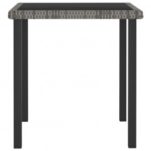 Set mobilier de grădină, 5 piese, gri, poliratan - Img 3