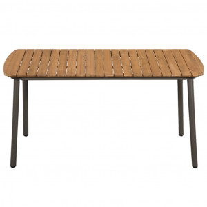 Set mobilier de grădină, 5 piese, gri, poliratan - Img 3