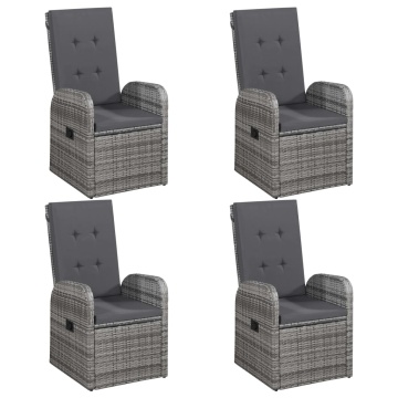 Set mobilier de grădină, 5 piese, gri - Img 2