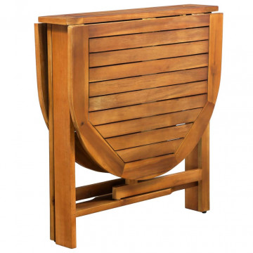 Set mobilier de grădină, 5 piese, lemn masiv de acacia - Img 7