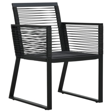 Set mobilier de grădină, 5 piese, negru, ratan PVC - Img 8
