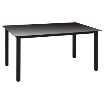Set mobilier de grădină, 5 piese, negru - Img 3
