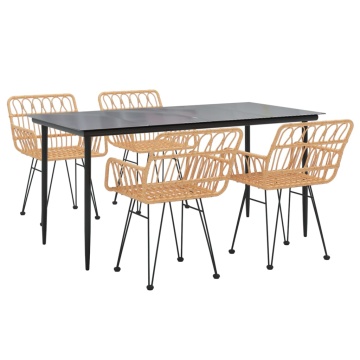 Set mobilier de grădină, 5 piese, poliratan - Img 3