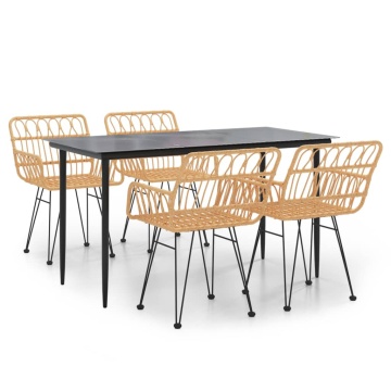 Set mobilier de grădină, 5 piese, poliratan - Img 2