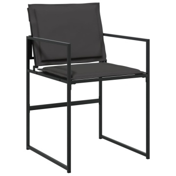 Set mobilier de grădină, 7 piese, cu perne, negru, textilenă - Img 4