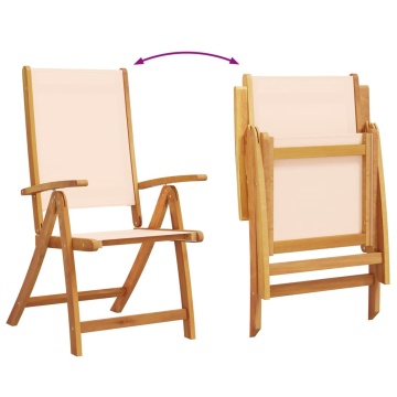 Set mobilier de grădină, 7 piese, lemn masiv acacia/textilenă - Img 6