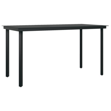 Set mobilier de grădină, 7 piese, negru, ratan PVC - Img 6