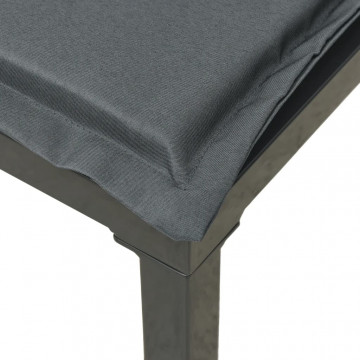 Set mobilier de grădină, 7 piese, negru și gri, poliratan - Img 6
