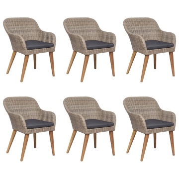 Set mobilier de grădină, 7 piese, poliratan - Img 3