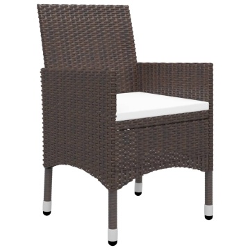 Set mobilier de grădină, 9 piese, maro - Img 5