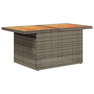 Set mobilier de grădină cu perne, 10 piese, gri, poliratan - Img 5