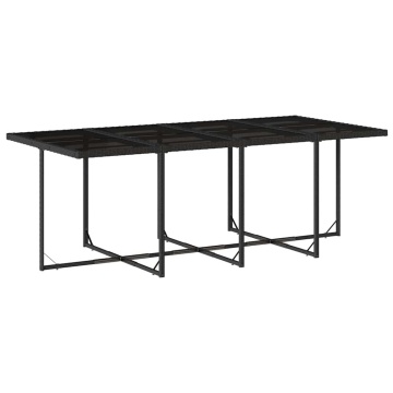 Set mobilier de grădină cu perne, 13 piese, negru, poliratan - Img 4