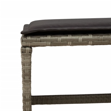 Set mobilier de grădină cu perne, 15 piese, gri, poliratan - Img 6