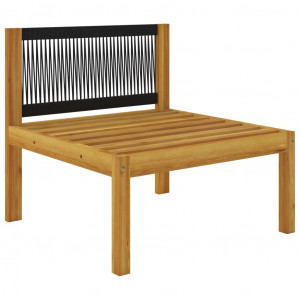Set mobilier de grădină cu perne, 2 piese, lemn masiv acacia - Img 8