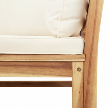 Set mobilier de grădină cu perne, 2 piese, lemn masiv de acacia - Img 6