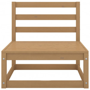Set mobilier de grădină cu perne, 2 piese, maro miere, lemn pin - Img 8