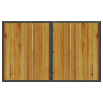 Set mobilier de grădină cu perne, 2 piese, negru, poliratan - Img 7