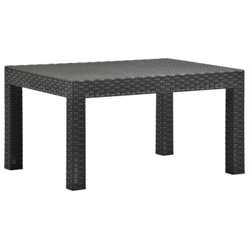Set mobilier de grădină cu perne, 3 piese, antracit, PP ratan - Img 7