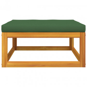 Set mobilier de grădină cu perne, 3 piese, lemn masiv acacia - Img 3