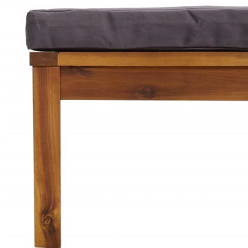 Set mobilier de grădină cu perne, 3 piese, lemn masiv de acacia - Img 5