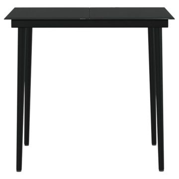 Set mobilier de grădină cu perne, 3 piese, negru - Img 5