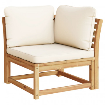 Set mobilier de grădină cu perne, 4 piese, lemn masiv de acacia - Img 4