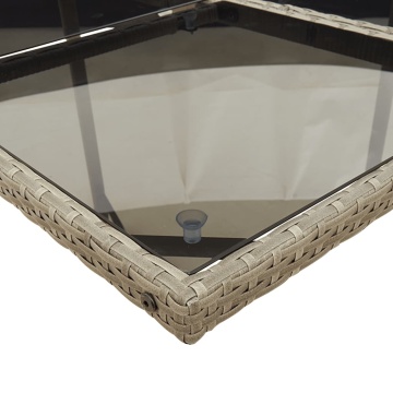 Set mobilier de grădină cu perne, 5 piese, gri, poliratan - Img 6