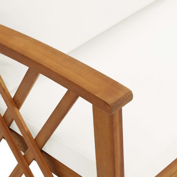 Set mobilier de grădină cu perne, 5 piese, lemn masiv de acacia - Img 7