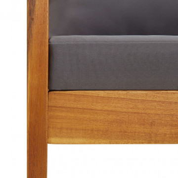 Set mobilier de grădină cu perne, 5 piese, lemn masiv de acacia - Img 6