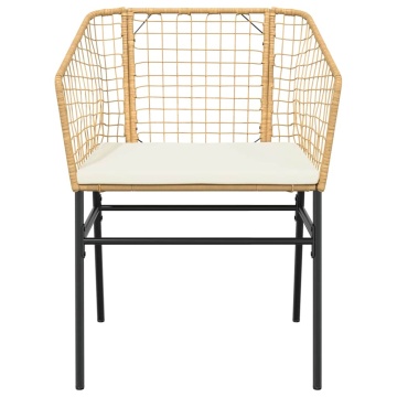 Set mobilier de grădină cu perne 5 piese maro sticlă polirattan - Img 8