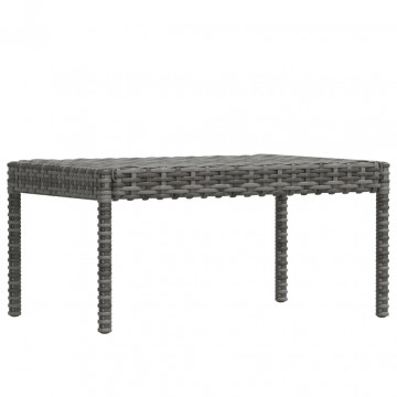 Set mobilier de grădină cu perne, 6 piese, gri, poliratan - Img 8
