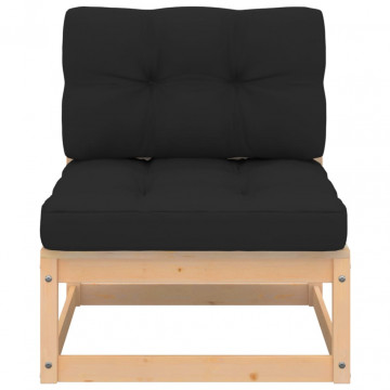 Set mobilier de grădină cu perne, 6 piese, lemn masiv pin - Img 8