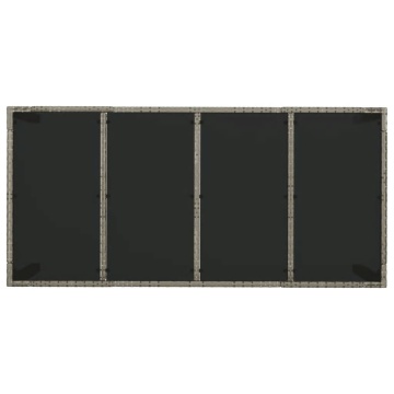 Set mobilier de grădină cu perne, 7 piese, gri, poliratan - Img 7