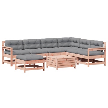 Set mobilier de grădină cu perne, 8 piese, lemn masiv douglas - Img 2