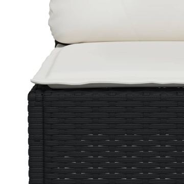 Set mobilier de grădină cu perne, 8 piese, negru, poliratan - Img 8