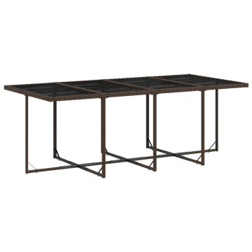 Set mobilier de grădină cu perne, 9 piese, maro, poliratan - Img 4