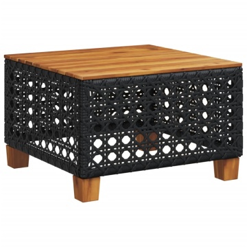 Set mobilier de grădină cu perne, 9 piese, negru, poliratan - Img 5