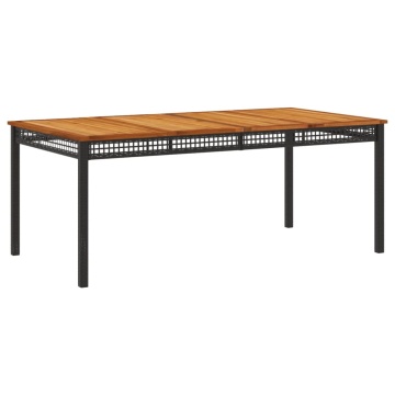 Set mobilier de grădină cu perne, 9 piese, negru, poliratan - Img 8