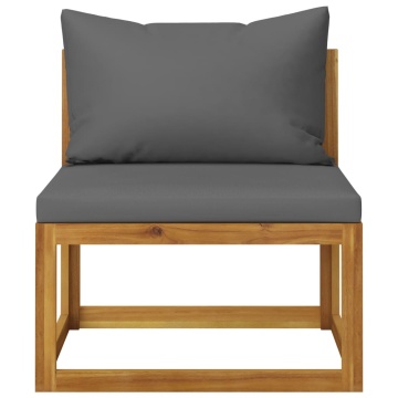 Set mobilier grădină cu perne, 12 piese, lemn masiv de acacia - Img 7