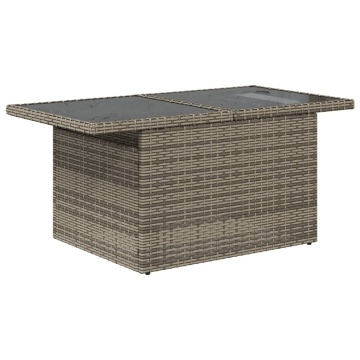 Set mobilier grădină cu perne, 6 piese, gri, poliratan - Img 3