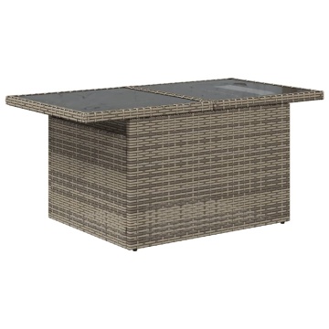 Set mobilier grădină cu perne, 6 piese, gri, poliratan - Img 8