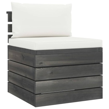 Set mobilier grădină din paleți, 2 piese, cu perne, lemn de pin - Img 3