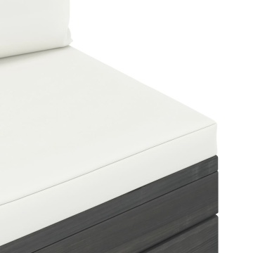 Set mobilier grădină din paleți, 2 piese, cu perne, lemn de pin - Img 6
