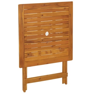 Set mobilier grădină pliabil, 3 piese, lemn masiv acacia - Img 8