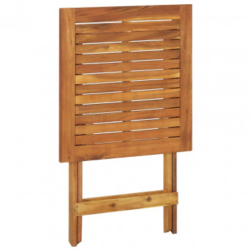 Set mobilier grădină pliabil, 3 piese, lemn masiv acacia - Img 8